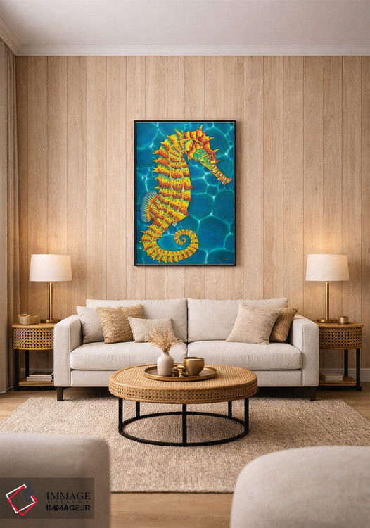 تابلو دکوراتیو اسب دریایی جامائیکایی اثر دنیل ژان-باپتیست - D1B