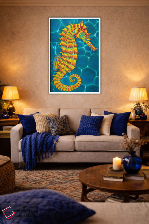 تابلو دکوراتیو اسب دریایی جامائیکایی اثر دنیل ژان-باپتیست - D4W