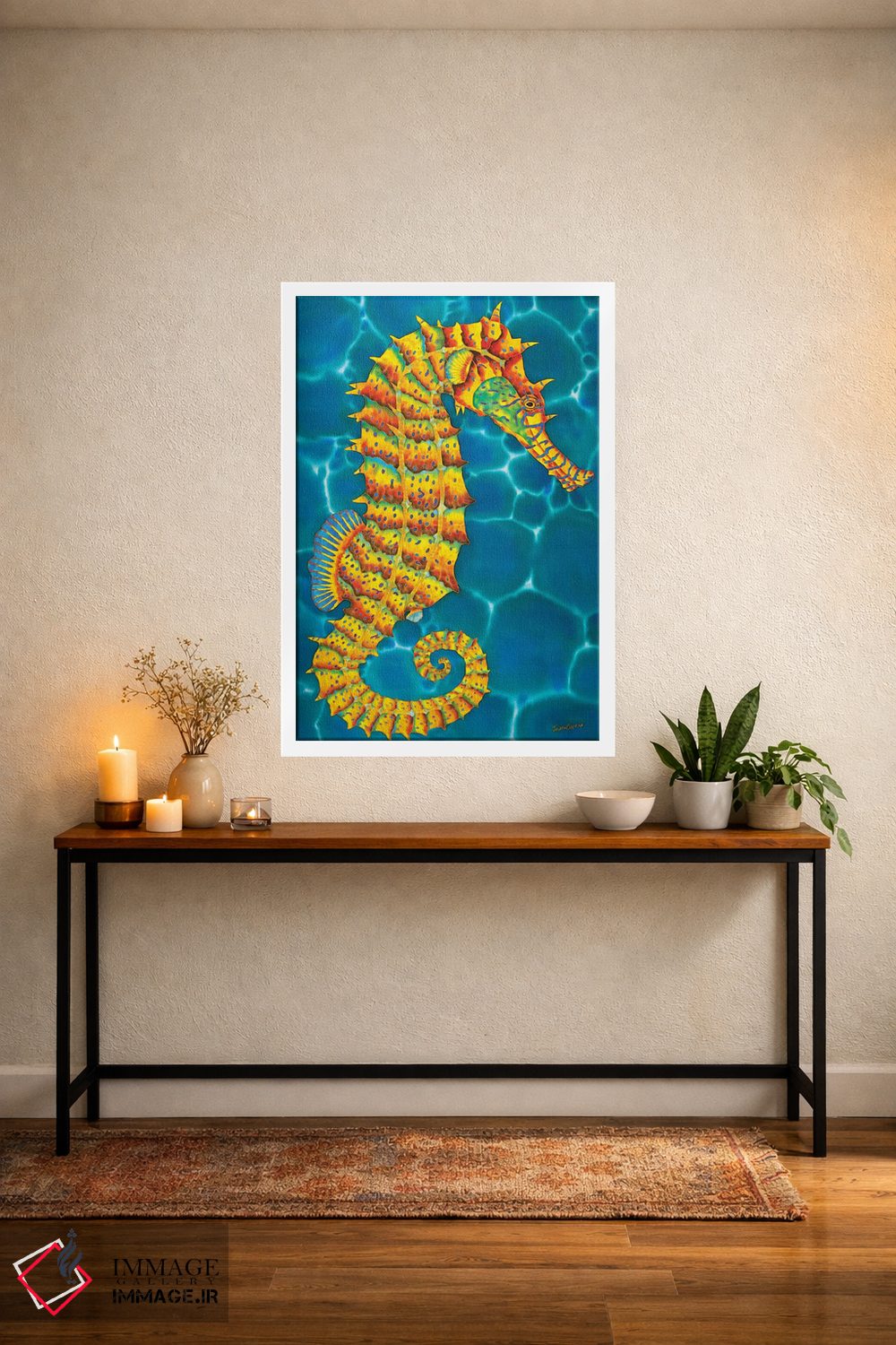 تابلو دکوراتیو اسب دریایی جامائیکایی اثر دنیل ژان-باپتیست - D5W