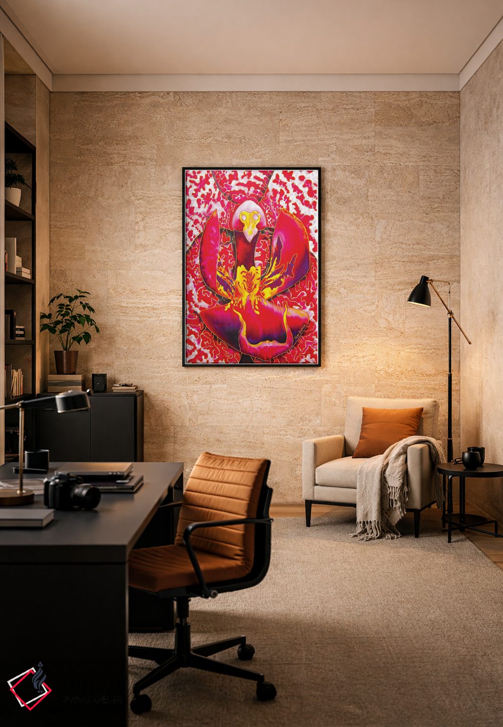 تابلو دکوراتیو ارکیده پرشور اثر دنیل ژان-باپتیست - D6B