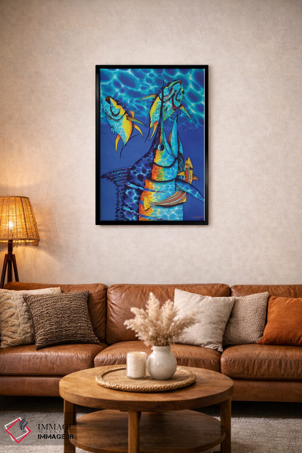 تابلو دکوراتیو شارژ آبی اثر دنیل ژان-باپتیست - D3B