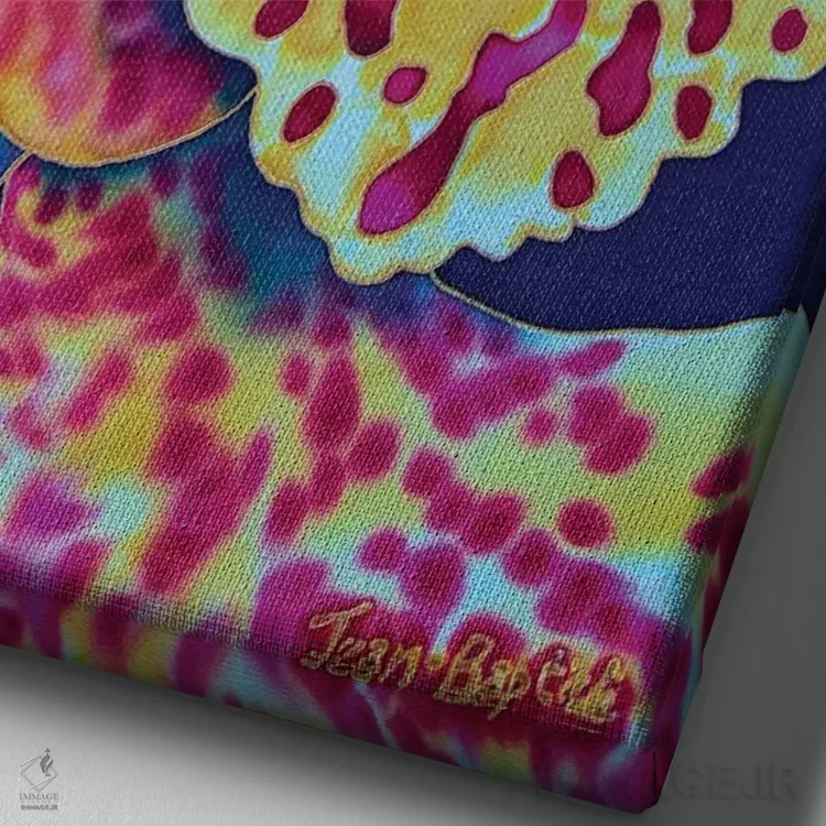 تابلو دکوراتیو ارکیده بانی II اثر دنیل ژان-باپتیست - نمای نزدیک بافت بوم