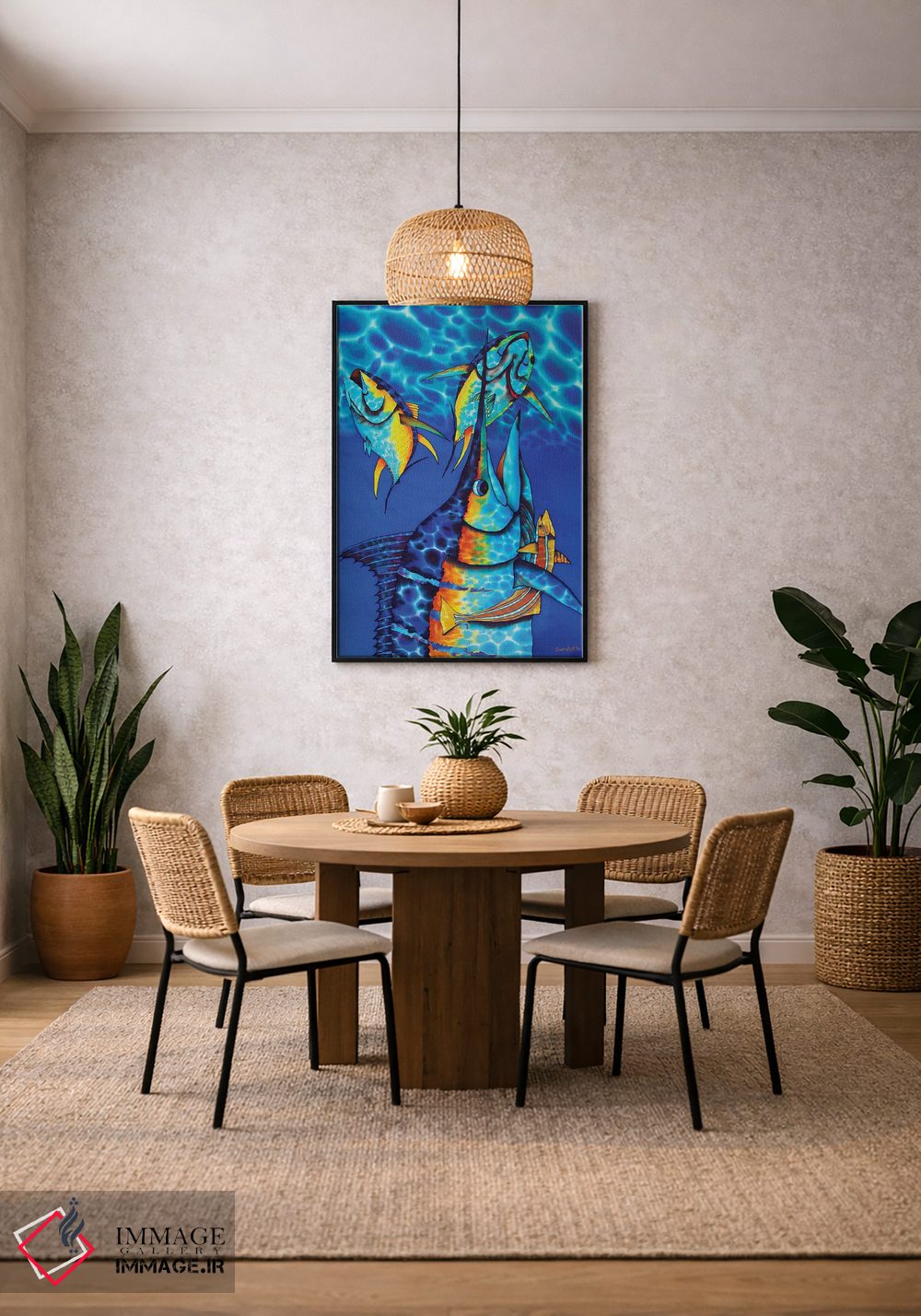 تابلو دکوراتیو شارژ آبی اثر دنیل ژان-باپتیست - D4B