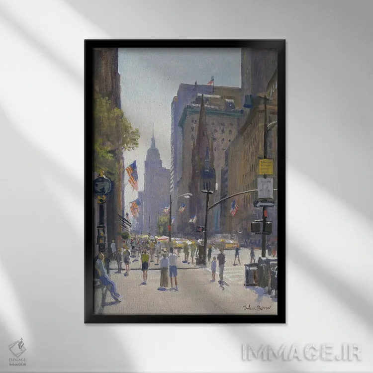 تابلو دکوراتیو 1997,خیابان پنجم، ۱۹۹۷ اثر جولیان بارو - نمای قابدار مشکی