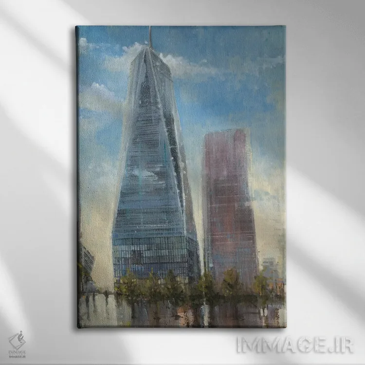 تابلو دکوراتیو برج آزادی اثر جوزف کیتس - نمای روبهرو روی دیوار