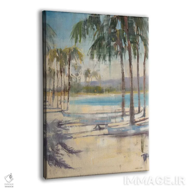 تابلو دکوراتیو نخل های ساحلی ۱ اثر جوزف کیتس - نمای پرسپکتیو محصول