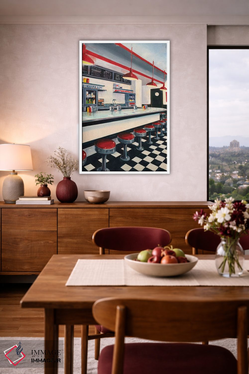 تابلو دکوراتیو رستوران کوچک اثر جوزف کیتس - D4W