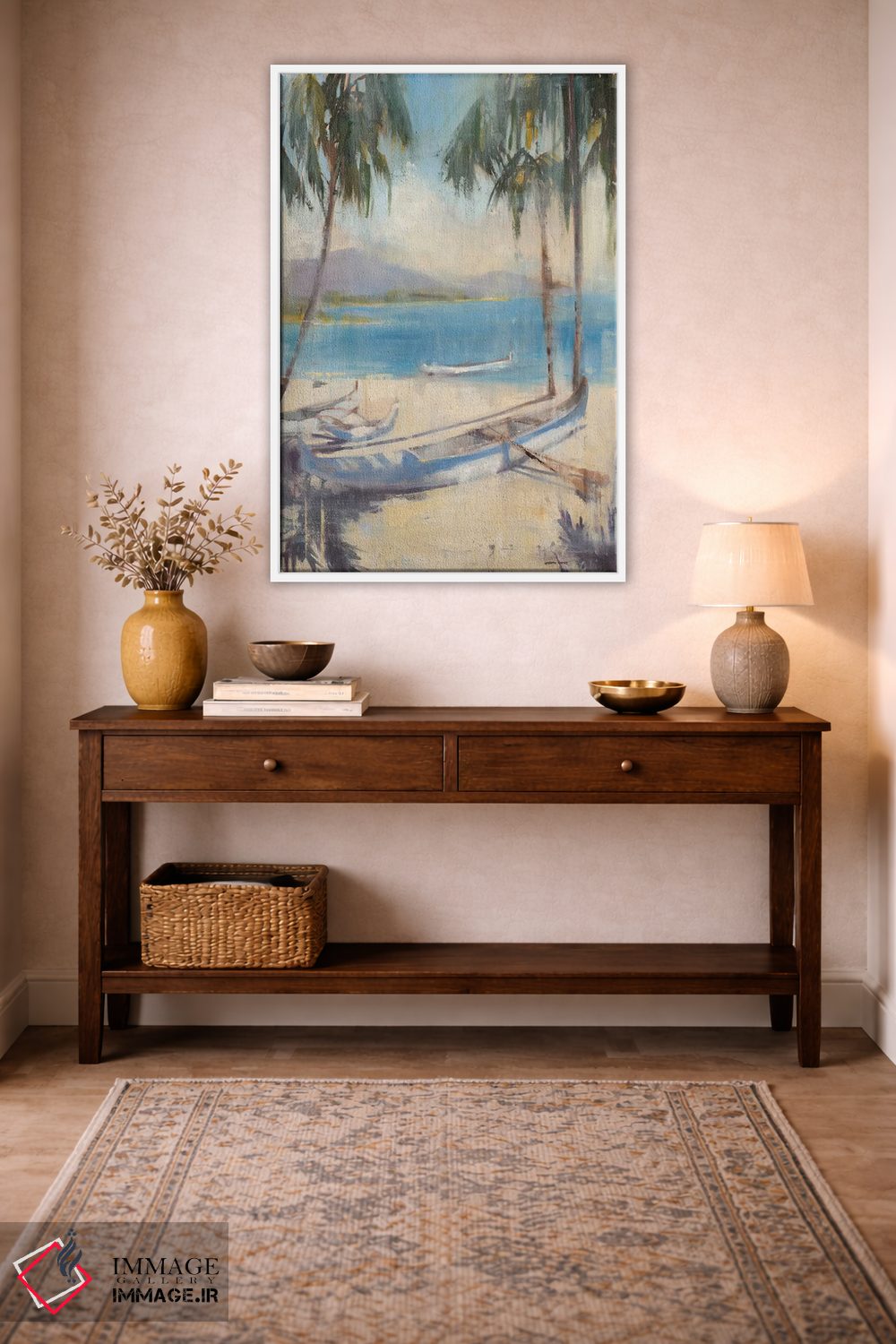 تابلو دکوراتیو نخل های ساحلی ۲ اثر جوزف کیتس - D1W