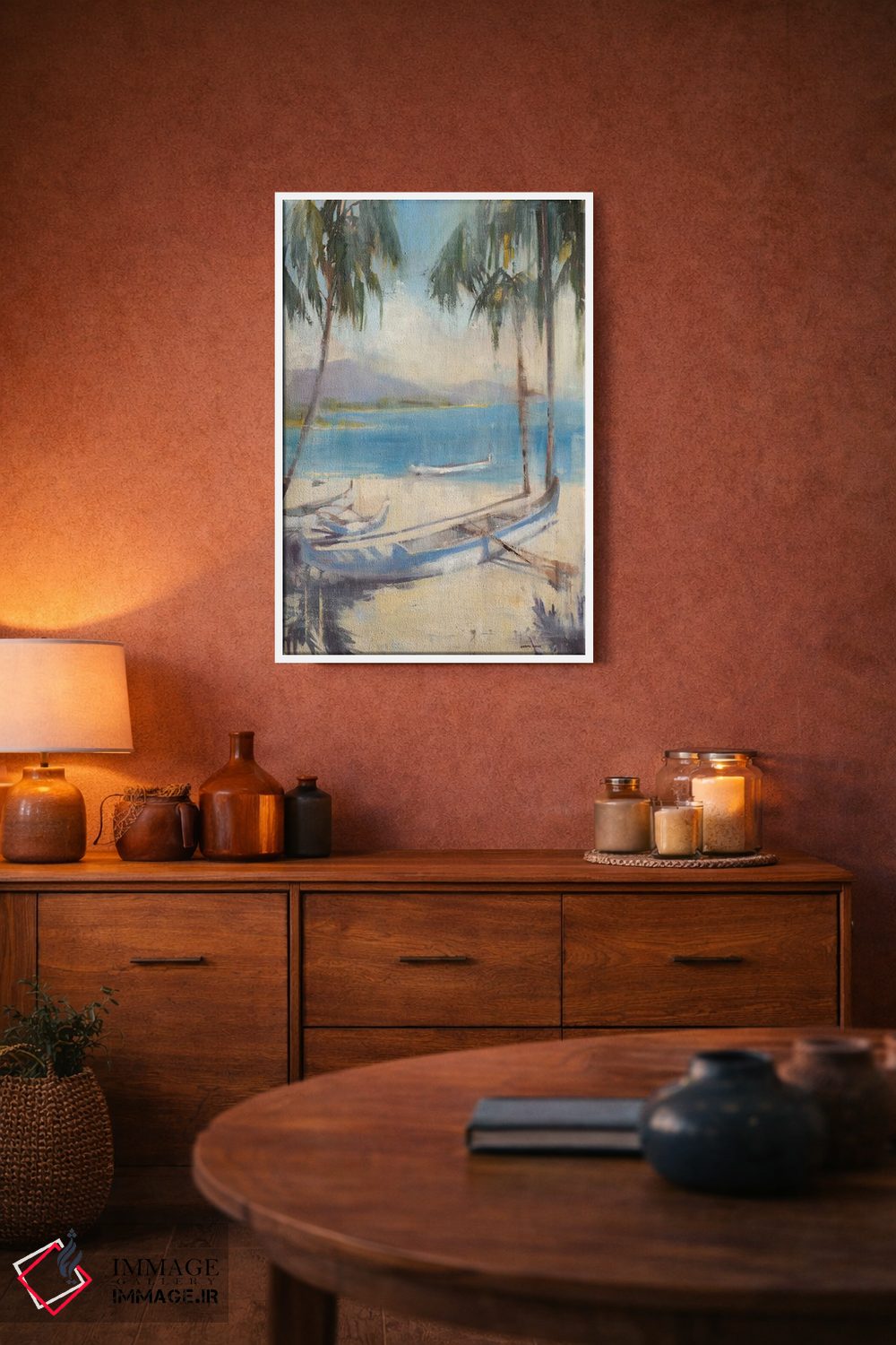 تابلو دکوراتیو نخل های ساحلی ۲ اثر جوزف کیتس - D3W
