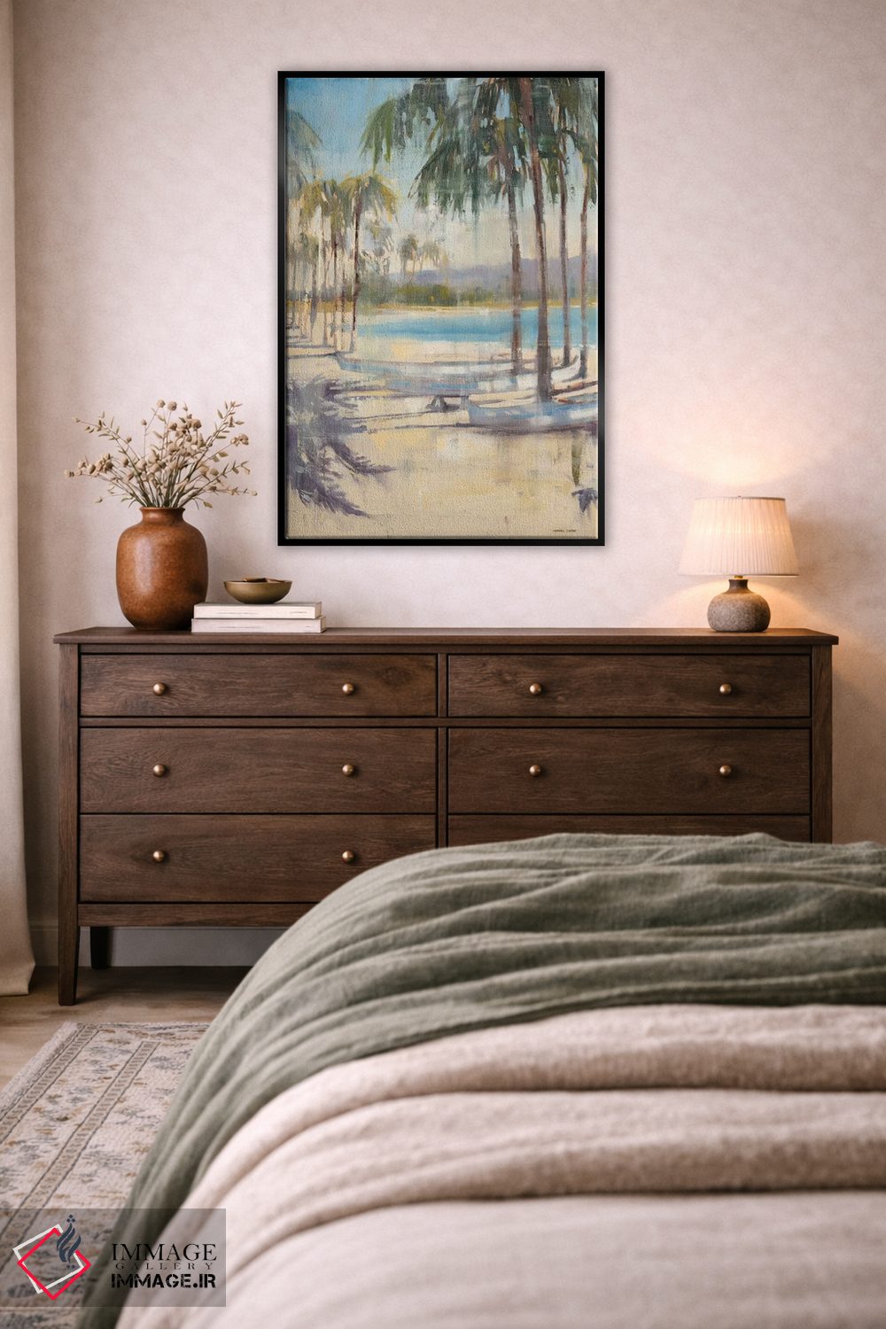 تابلو دکوراتیو نخل های ساحلی ۱ اثر جوزف کیتس - D4B