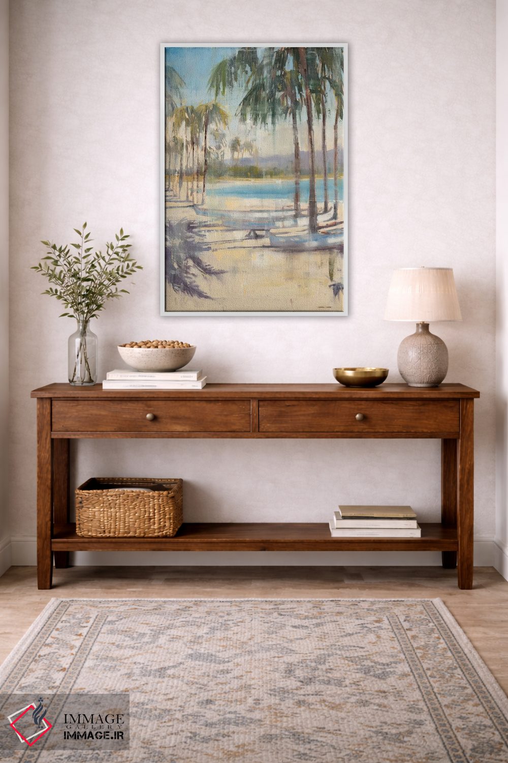 تابلو دکوراتیو نخل های ساحلی ۱ اثر جوزف کیتس - D2W