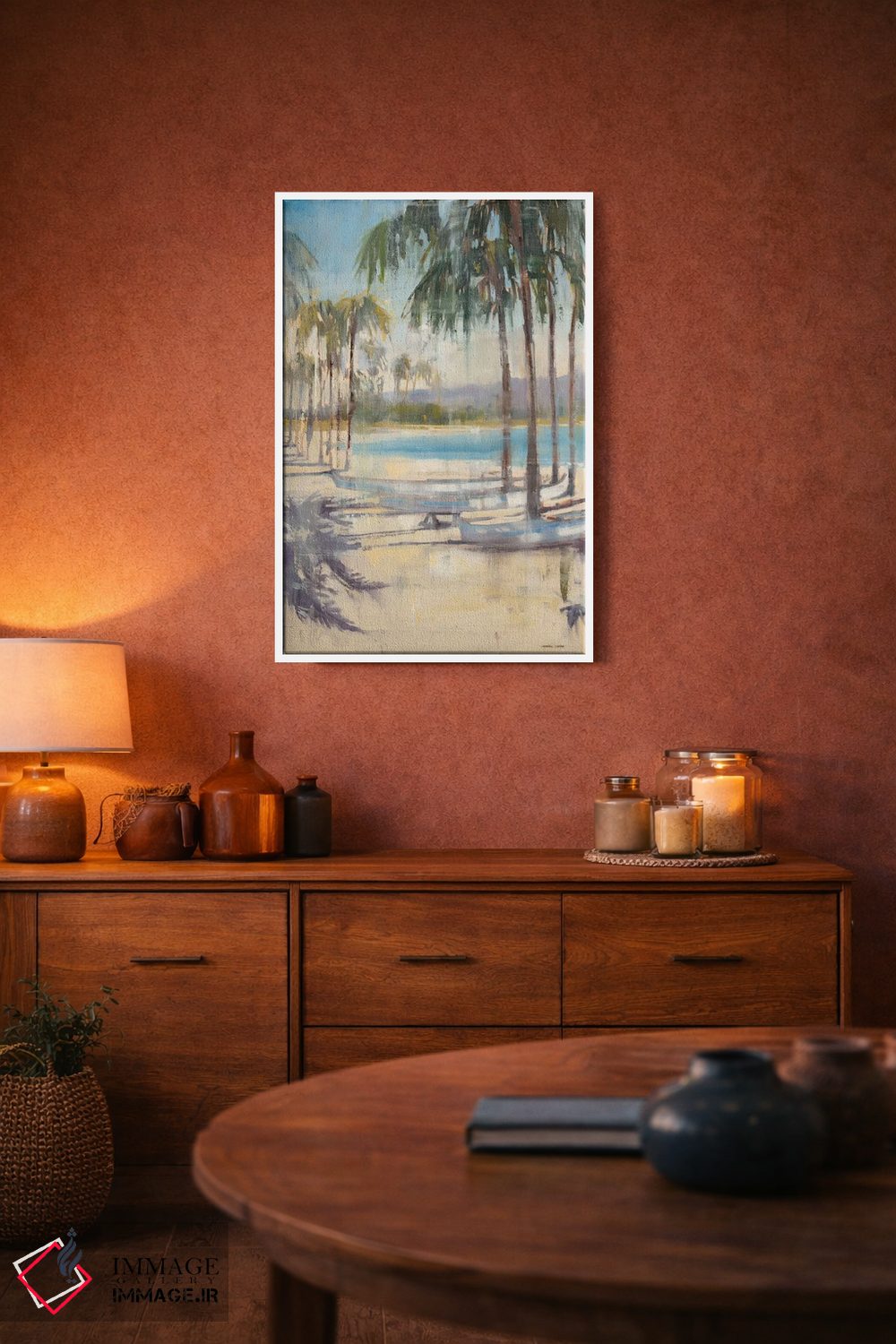 تابلو دکوراتیو نخل های ساحلی ۱ اثر جوزف کیتس - D3W
