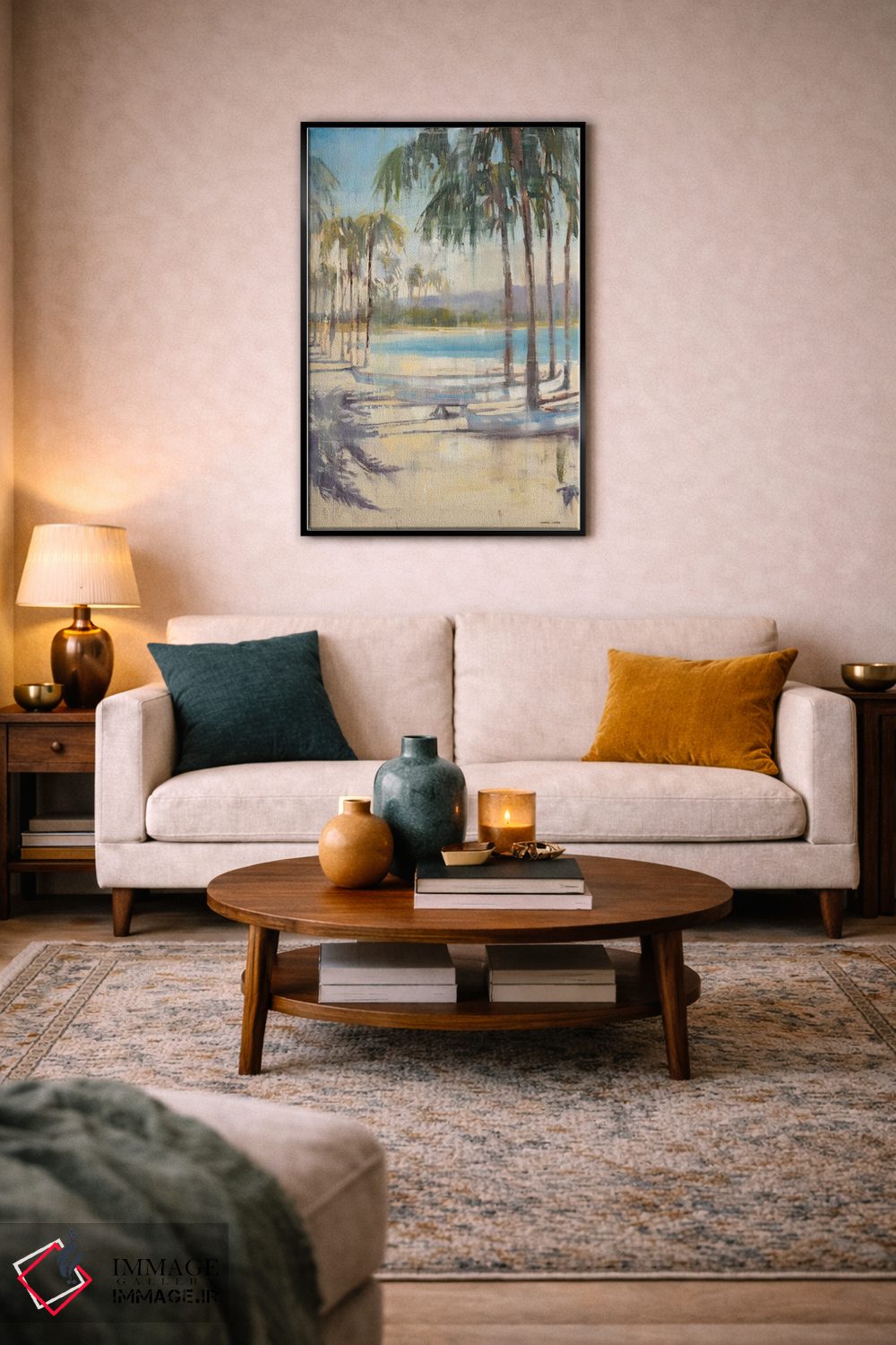 تابلو دکوراتیو نخل های ساحلی ۱ اثر جوزف کیتس - D5B