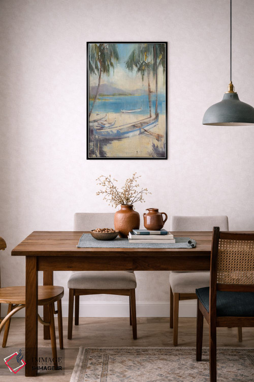 تابلو دکوراتیو نخل های ساحلی ۲ اثر جوزف کیتس - D6B