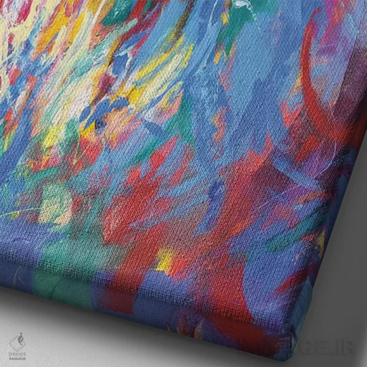 تابلو دکوراتیو خرد ۲ اثر ژوس کوفرر - نمای نزدیک بافت بوم