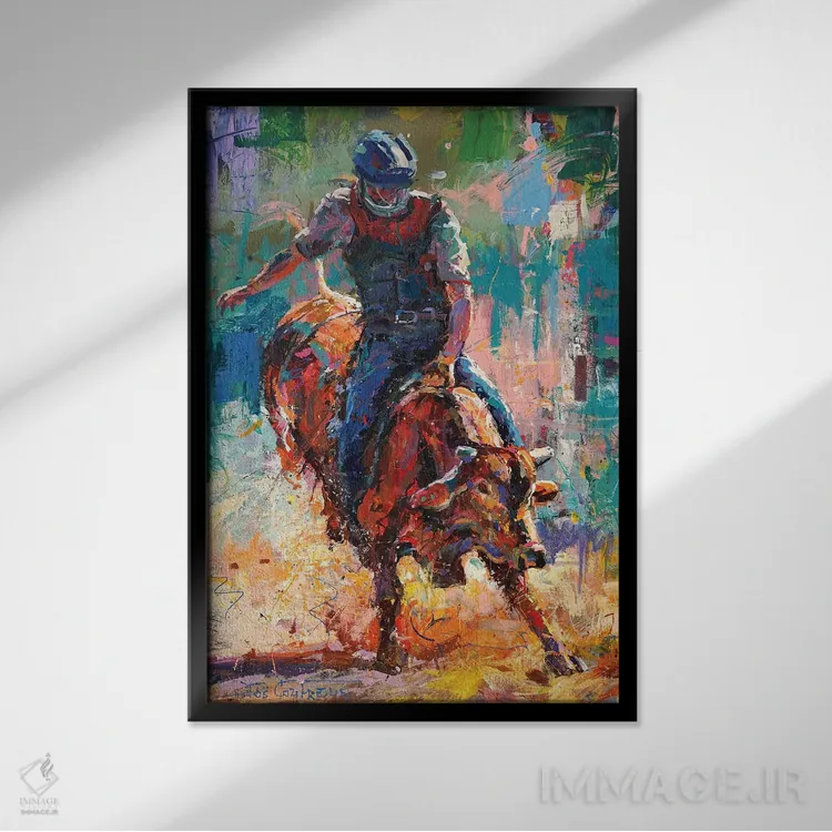 تابلو دکوراتیو هشت ثانیه اثر ژوس کوفرر - نمای قابدار مشکی