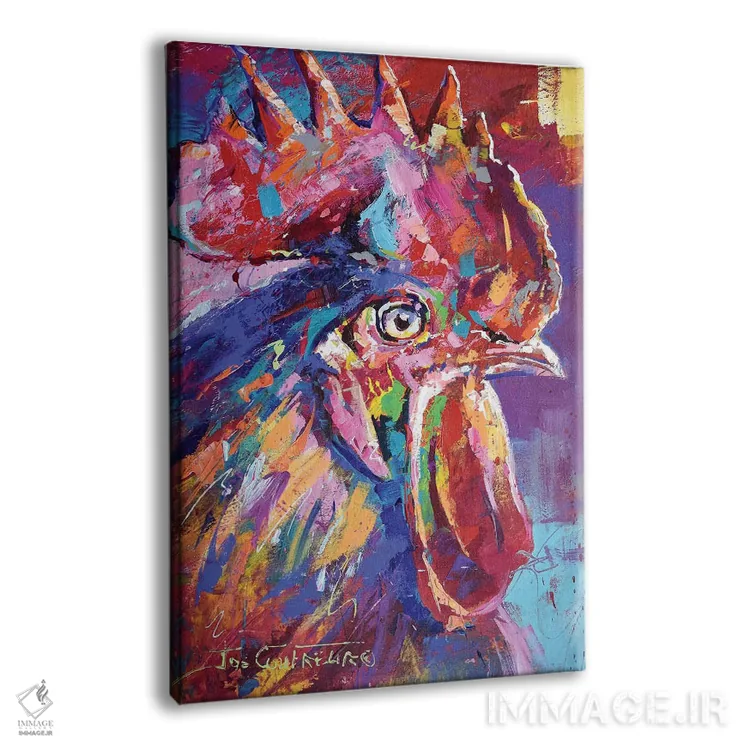 تابلو دکوراتیو خروس اثر ژوس کوفرر - نمای پرسپکتیو محصول