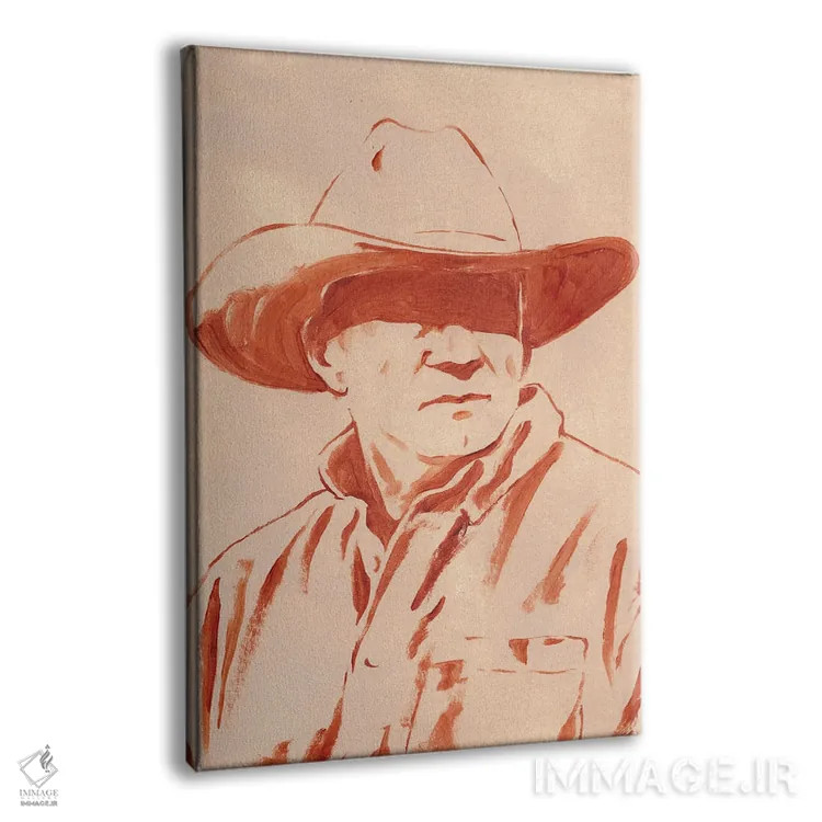 تابلو دکوراتیو مرد غربی III اثر جیکوب گرین - نمای پرسپکتیو محصول