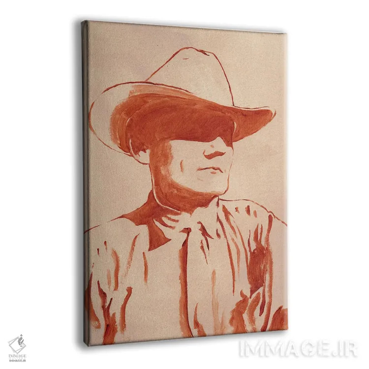 تابلو دکوراتیو مرد غربی I اثر جیکوب گرین - نمای پرسپکتیو محصول