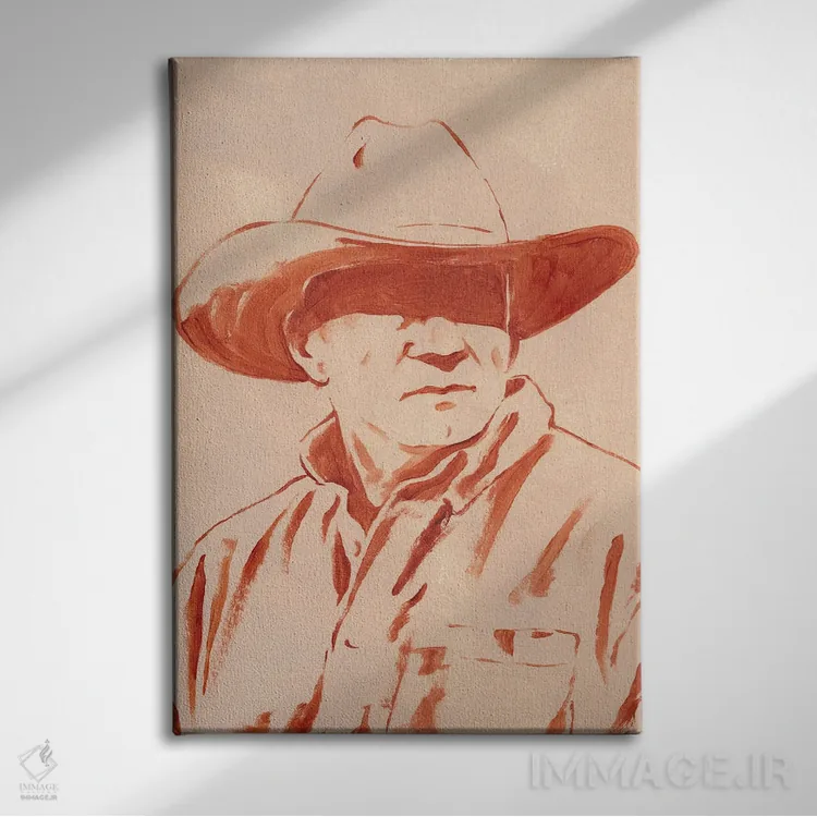 تابلو دکوراتیو مرد غربی III اثر جیکوب گرین - نمای روبهرو روی دیوار