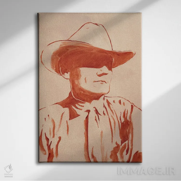 تابلو دکوراتیو مرد غربی I اثر جیکوب گرین - نمای روبهرو روی دیوار