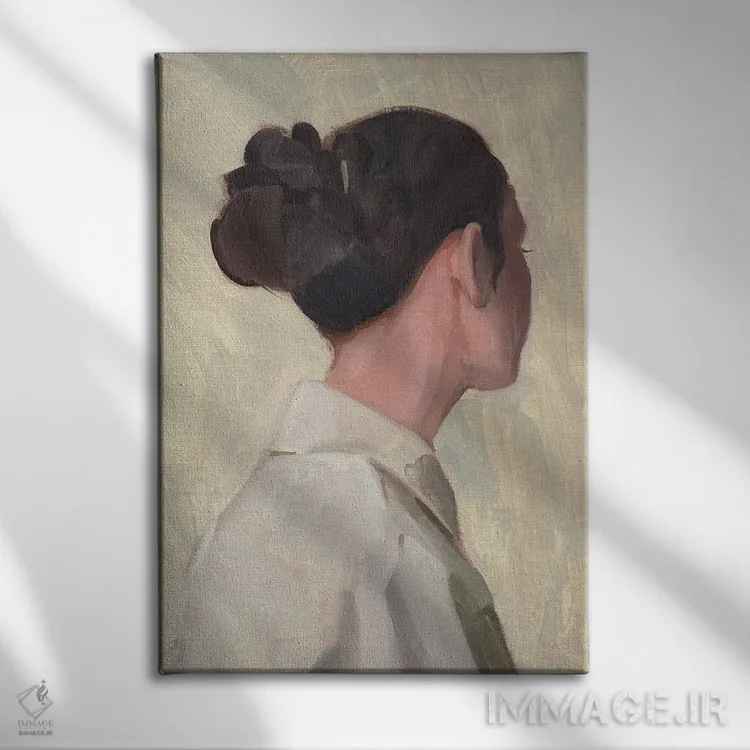 تابلو دکوراتیو پرتره زنانه I اثر جیکوب گرین - نمای روبهرو روی دیوار