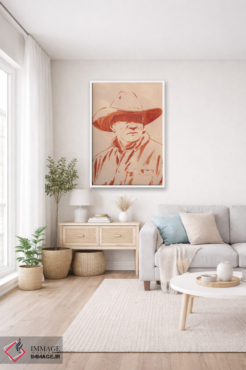 تابلو دکوراتیو مرد غربی III اثر جیکوب گرین - D3W