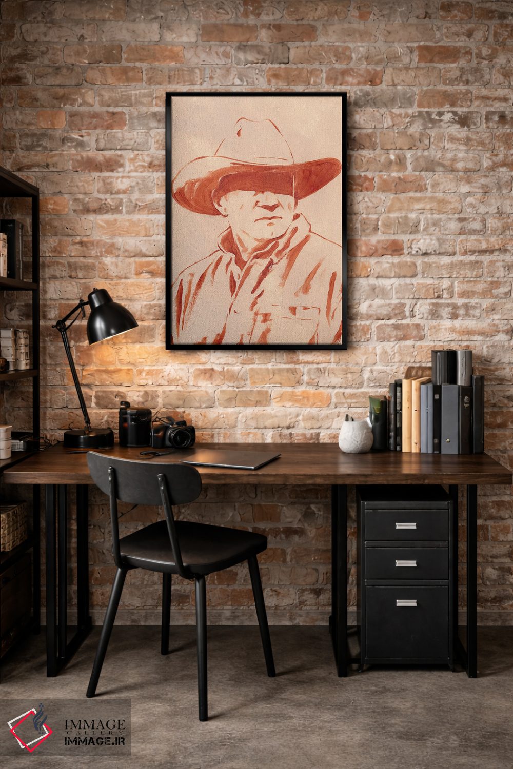 تابلو دکوراتیو مرد غربی III اثر جیکوب گرین - D5B