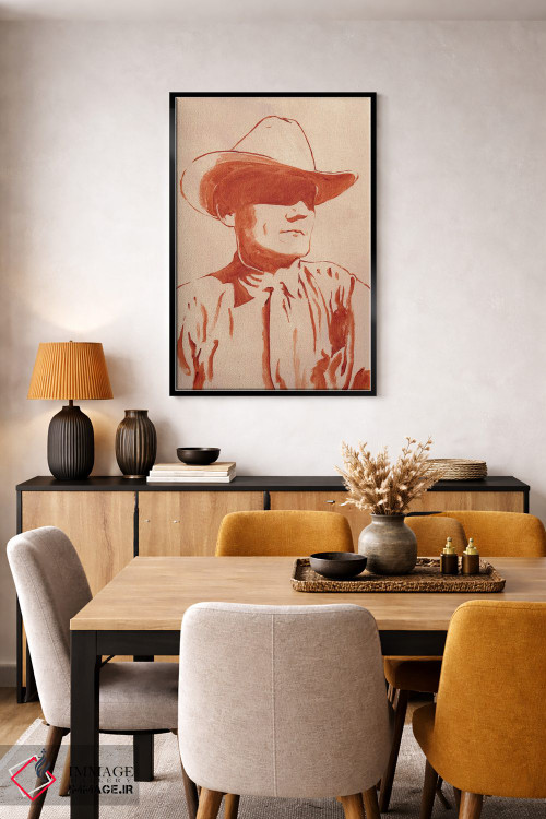 تابلو دکوراتیو مرد غربی I اثر جیکوب گرین - D5B