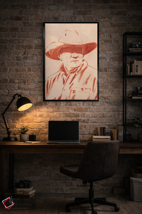 تابلو دکوراتیو مرد غربی III اثر جیکوب گرین - D6B