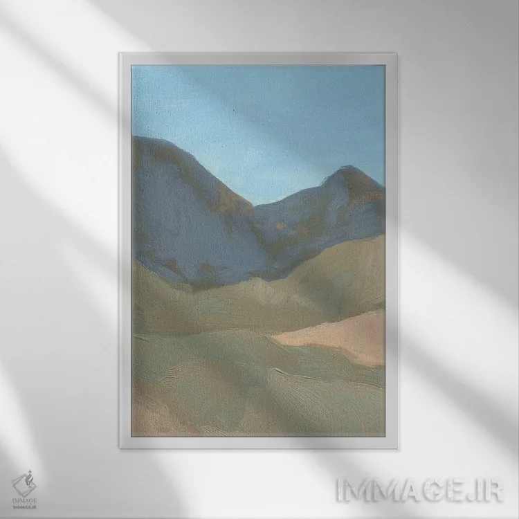 تابلو دکوراتیو کوه زین II اثر جیکوب گرین - نمای قابدار سفید