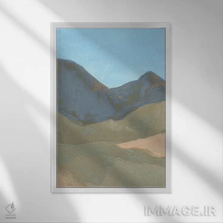 تابلو دکوراتیو کوه زین II اثر جیکوب گرین - نمای قابدار سفید