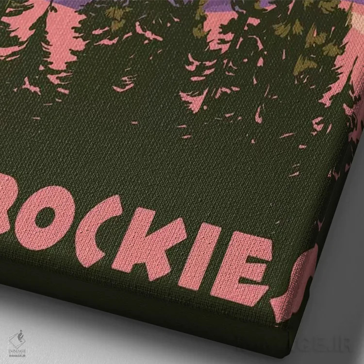 تابلو دکوراتیو جهانگرد آمریکایی I اثر جیکوب گرین - نمای نزدیک بافت بوم