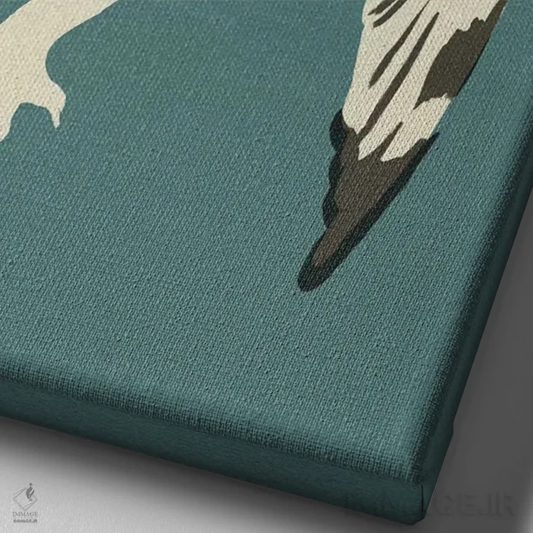 تابلو دکوراتیو چاپ برجسته مرغ دریایی II اثر جیکوب گرین - نمای نزدیک بافت بوم