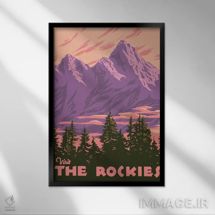 تابلو دکوراتیو جهانگرد آمریکایی I اثر جیکوب گرین - نمای قابدار مشکی