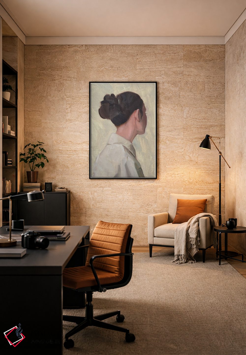 تابلو دکوراتیو پرتره زنانه I اثر جیکوب گرین - D6B