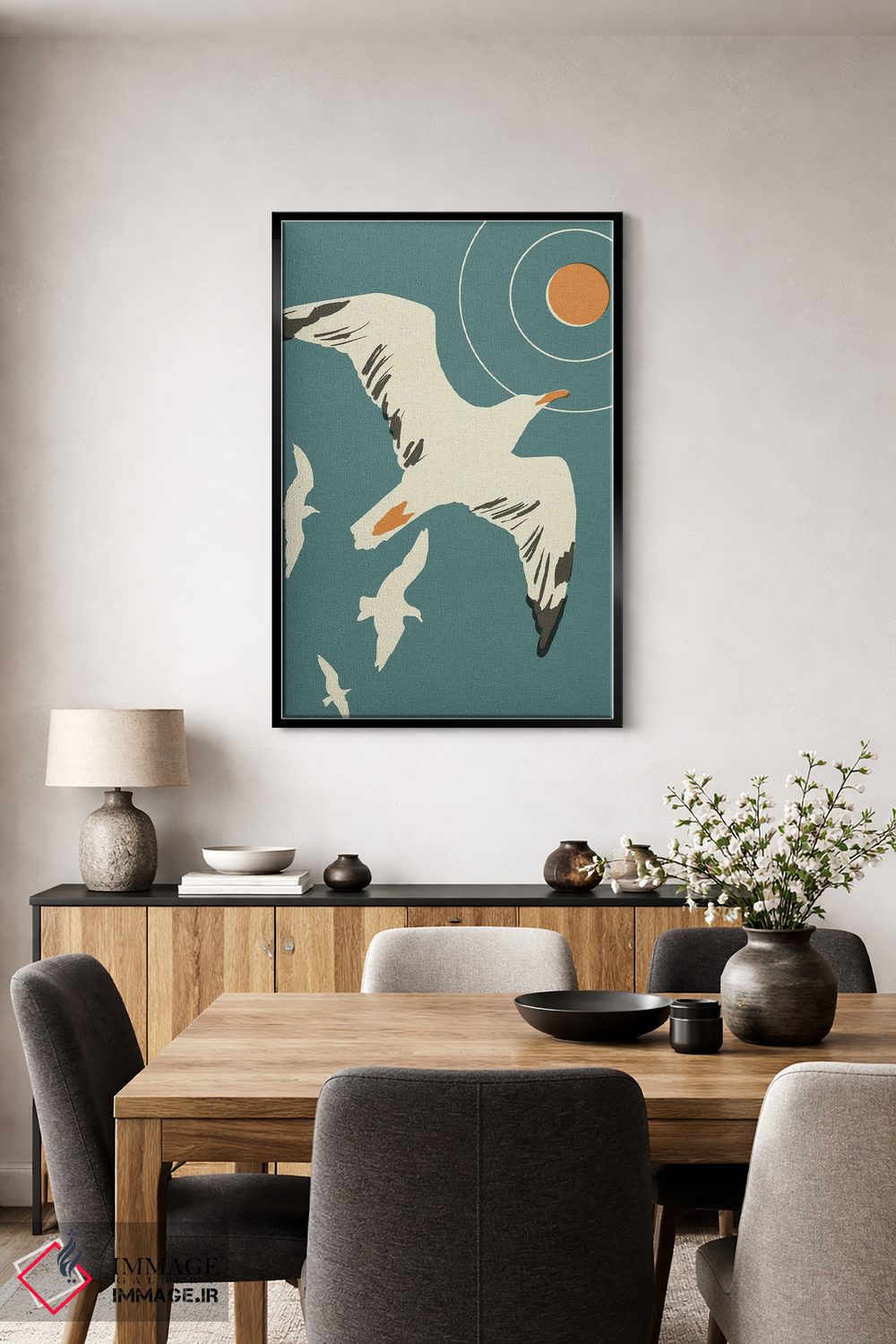 تابلو دکوراتیو چاپ برجسته مرغ دریایی II اثر جیکوب گرین - D5B