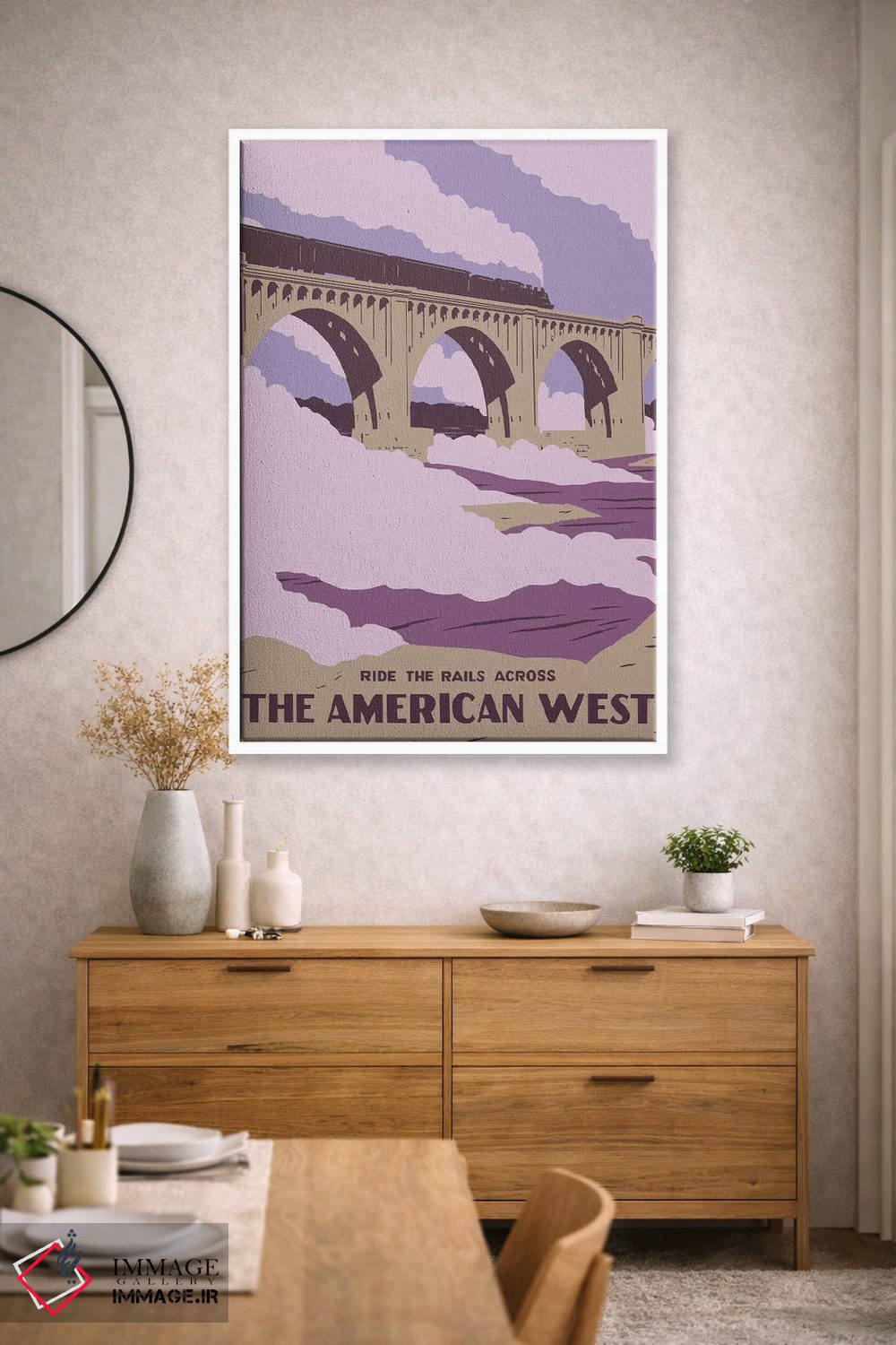 تابلو دکوراتیو جهانگرد آمریکایی IV اثر جیکوب گرین - D3W