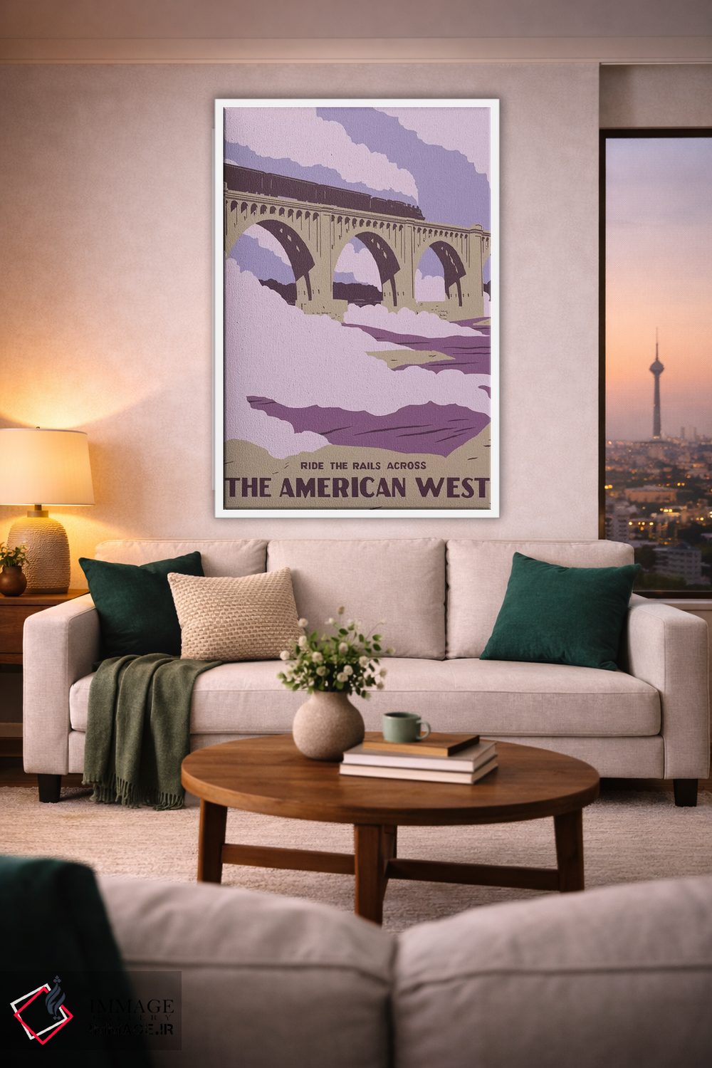 تابلو دکوراتیو جهانگرد آمریکایی IV اثر جیکوب گرین - D2W