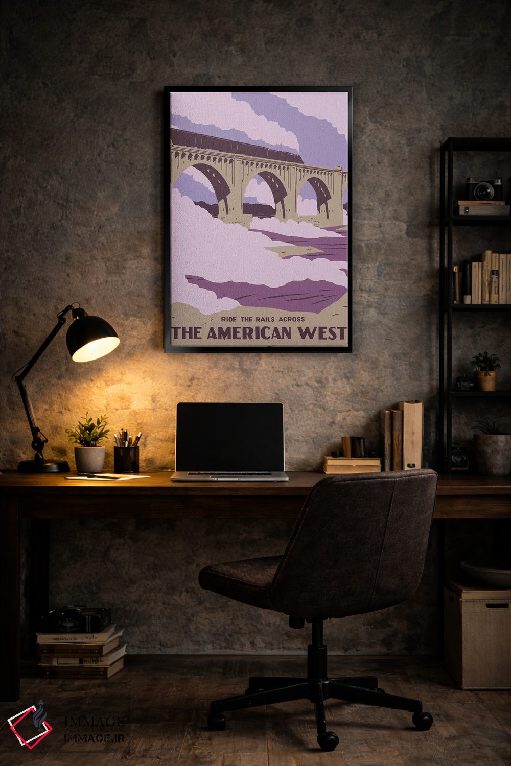 تابلو دکوراتیو جهانگرد آمریکایی IV اثر جیکوب گرین - D6B