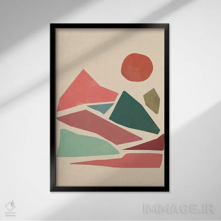 تابلو مینیمال راهنمای تکتونیکی II اثر جیکوب گرین - نمای قابدار مشکی