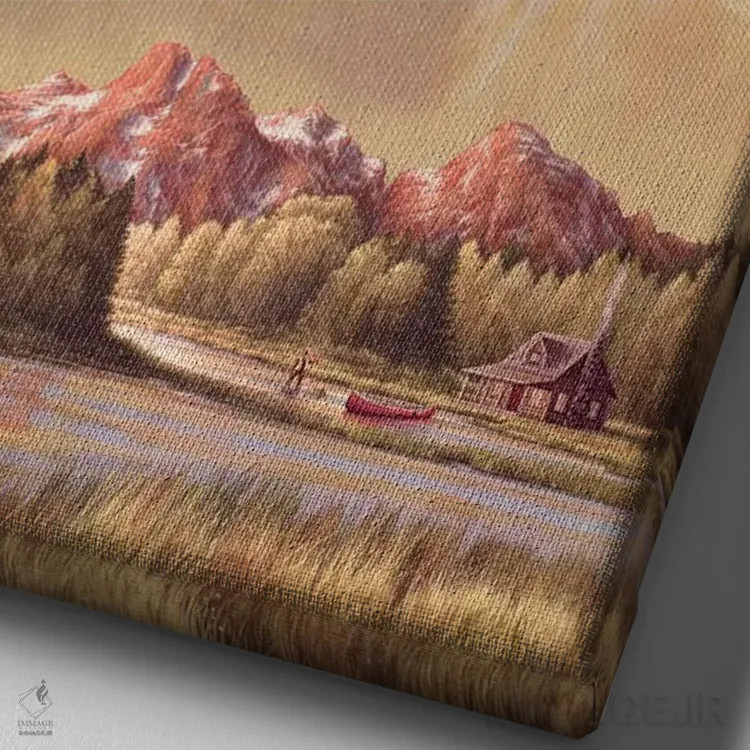 تابلو دکوراتیو در اوج - عقاب اثر گرگ جوردانو - نمای نزدیک بافت بوم