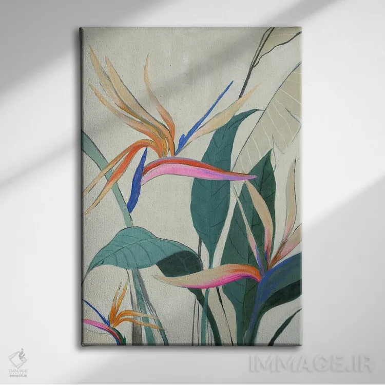 تابلو دکوراتیو شکوه گرمسیری اثر جیکوب کیو - نمای روبهرو روی دیوار