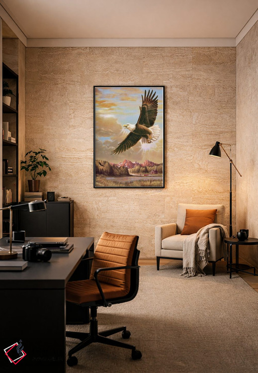 تابلو دکوراتیو در اوج - عقاب اثر گرگ جوردانو - D5B