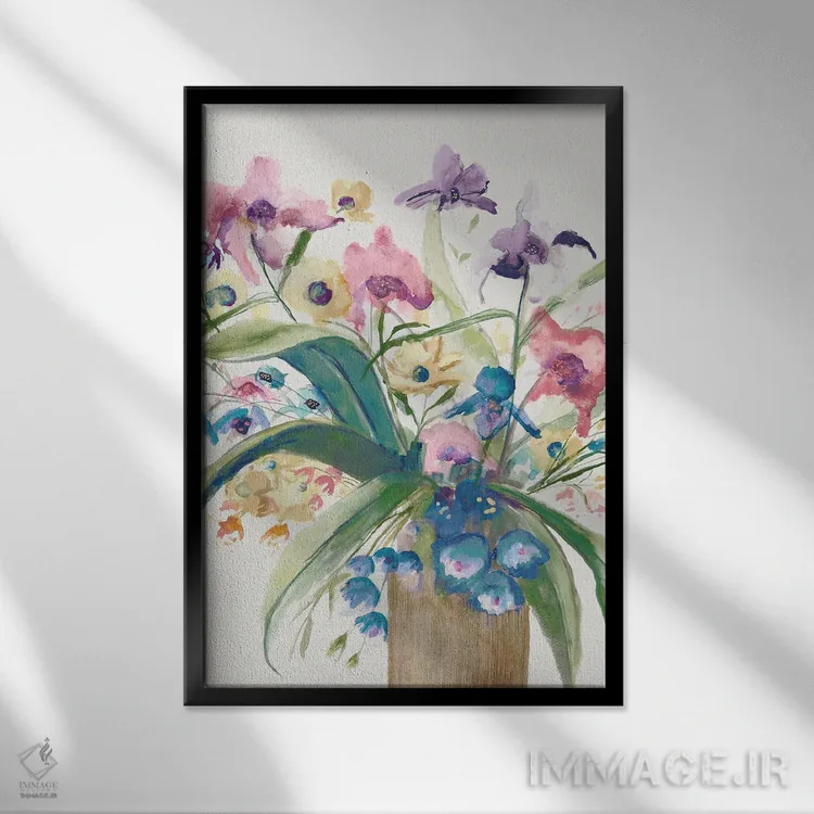 تابلو دکوراتیو نغمات علفزار اثر جیکوب کیو - نمای قابدار مشکی