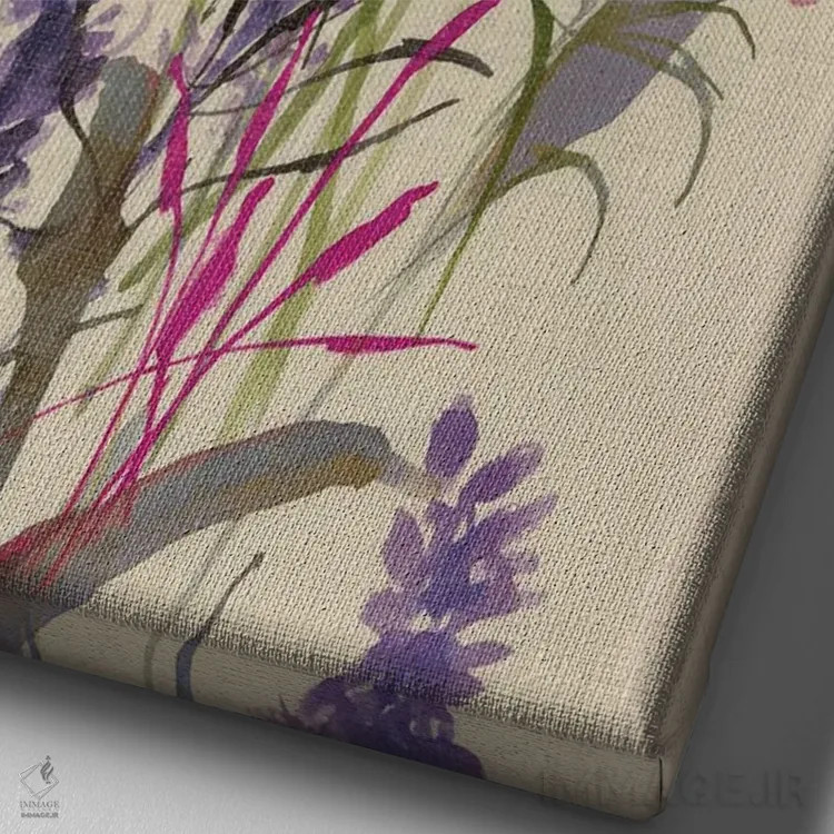 تابلو دکوراتیو بیابان گل ها اثر جیکوب کیو - نمای نزدیک بافت بوم