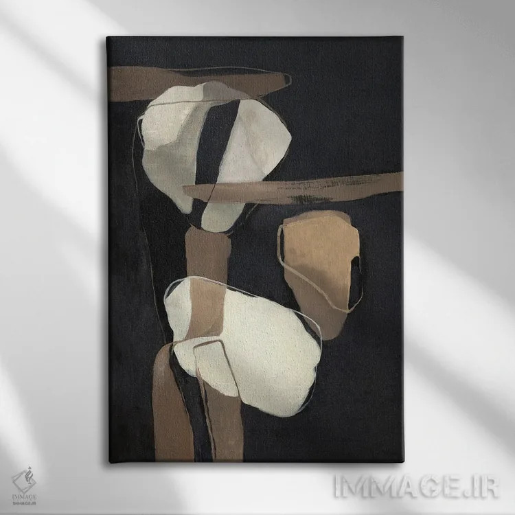تابلو انتزاعی همه به هم پیوسته اثر جیکوب کیو - نمای روبهرو روی دیوار
