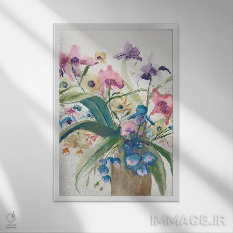 تابلو دکوراتیو نغمات علفزار اثر جیکوب کیو - نمای قابدار سفید