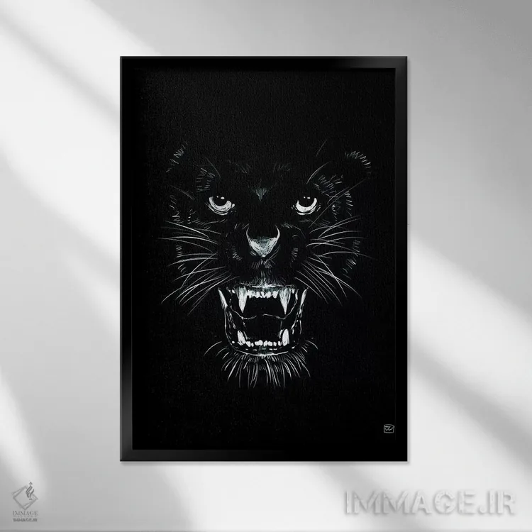 تابلو دکوراتیو هیولا اثر جوزپه کریستیانو - نمای قابدار مشکی