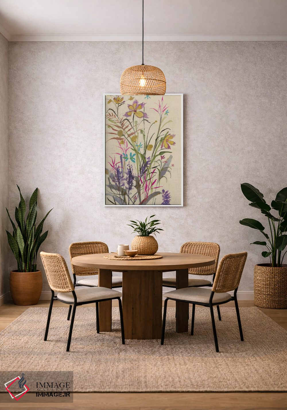تابلو دکوراتیو بیابان گل ها اثر جیکوب کیو - D2W